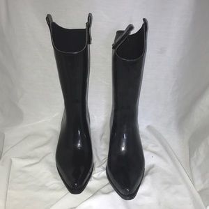 Women’s Black Latex cowboy boots